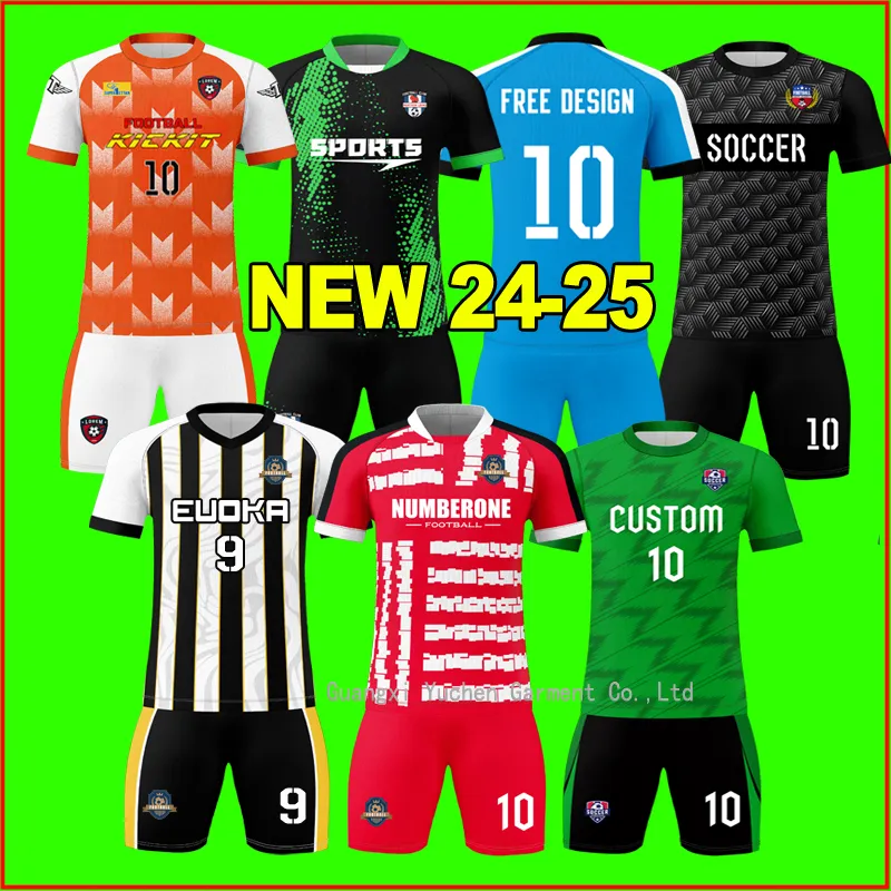 Camisa de futebol personalizada de alta qualidade, secagem rápida, camisa de time de futebol para adultos, roupa de futebol masculina, uniforme de equipe de treinamento, camisa de futebol