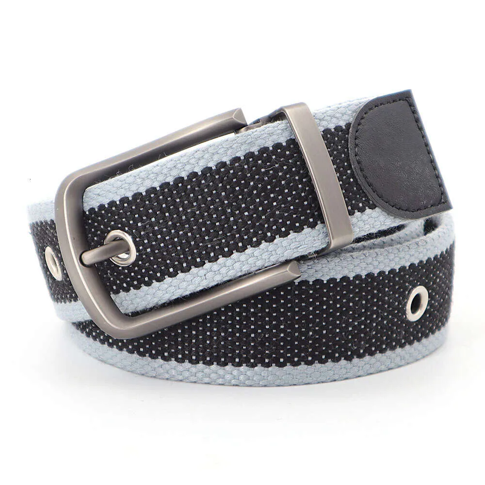 Wholesale Hot Selling Men's Nylon Material 40MM Needle Buckle Braided Color Thickened Cotton Belt Needle Belt Buckle