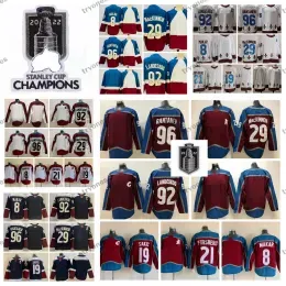 2022 stitched hockey jerseys Mikko Joe Stanleyup Gabriel Landeskog Rantanen Final Makar Nathan Sakic MacKinnon ice hockey jersey