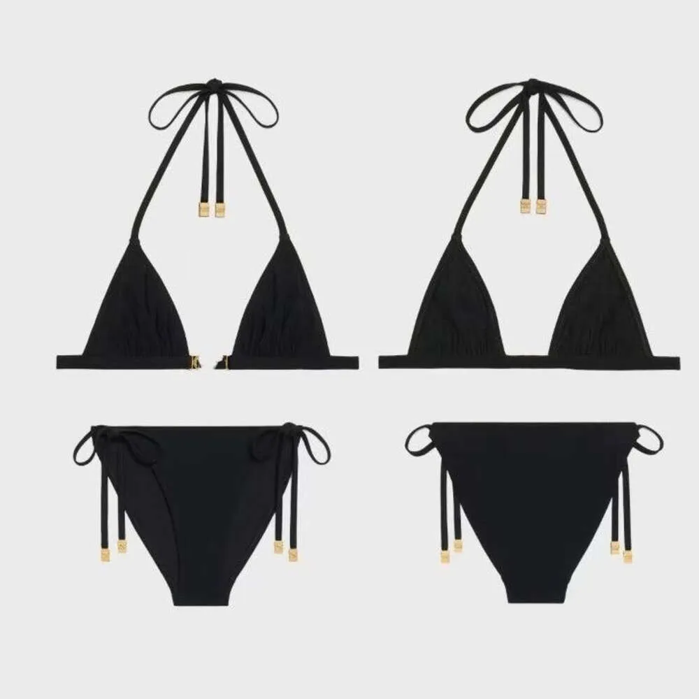 Diseñador de las mujeres de las mujeres del diseñador del bikini del traje de baño de las mujeres de la manera carta del bikini corto atractivo del traje de baño de la correa de dos piezas Q8RE