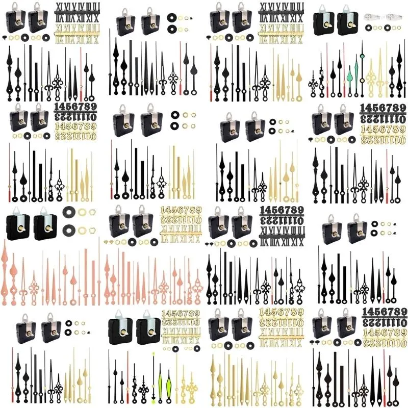 Relógios de parede mecanismo relógio movimento silencioso máquina mãos conjunto relógio mesa eixos longos diy relógios peças reparo ferramenta