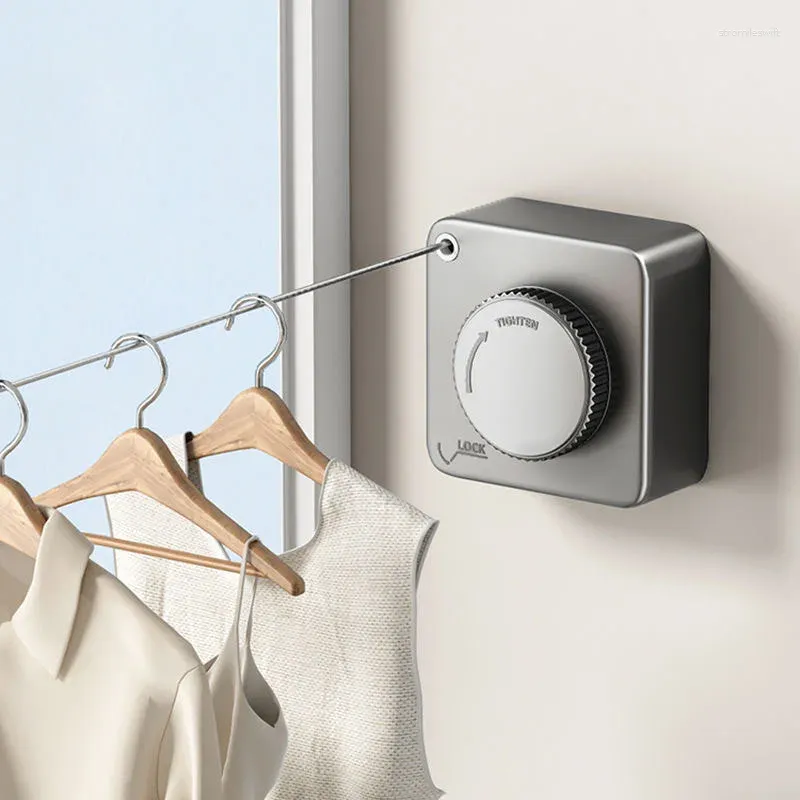 Hangers Retractable Clothesline Clothes Line Indoor/Outdoor Retracting