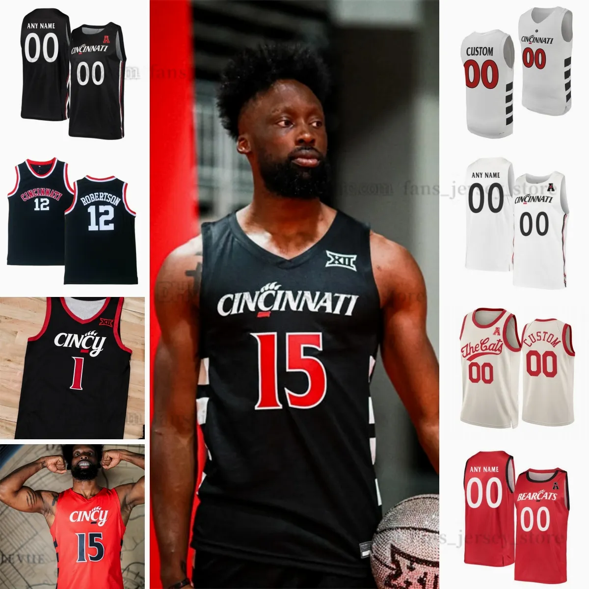 Save Big on Bulk Cincinnati Bearcats Basketball Jersey NCAA Custom S 6XL  Cincinnati Bearcats College Basketball Jerseys 30 Viktor Lakhin 41 Simas