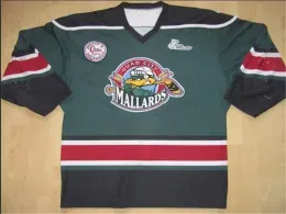 Custom Rare Hockey Jersey Mens Vintage Quad City Mallards FERMOYLE ROAD Jerseys Size S-5XL Any name or number