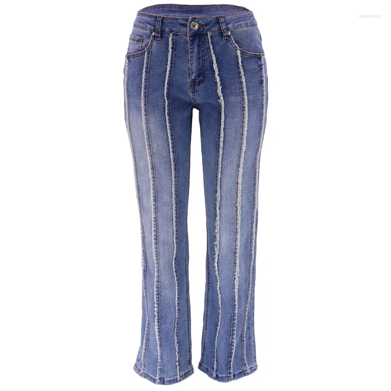 Jeans femminile 2024 Fashion Stratch Stratch Lavated Nappelle Spot pantaloni in denim Spring