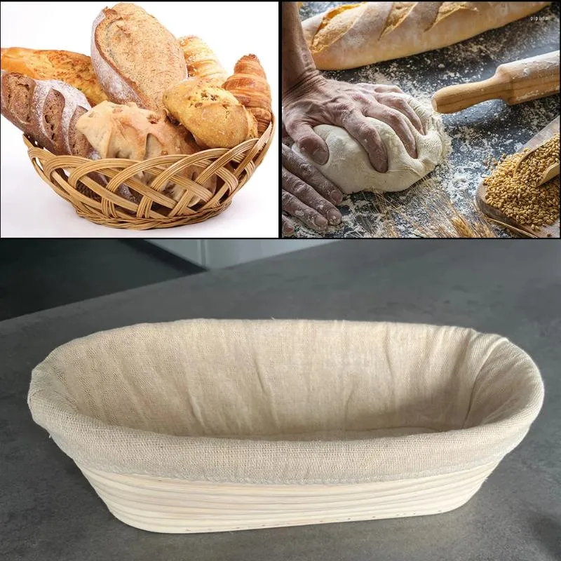 Piatti Ovali Cestini per la fermentazione del pane Forniture per la cottura Lievito naturale Cestino Banneton Tessuto per la lievitazione dell'impasto Utensili da cucina