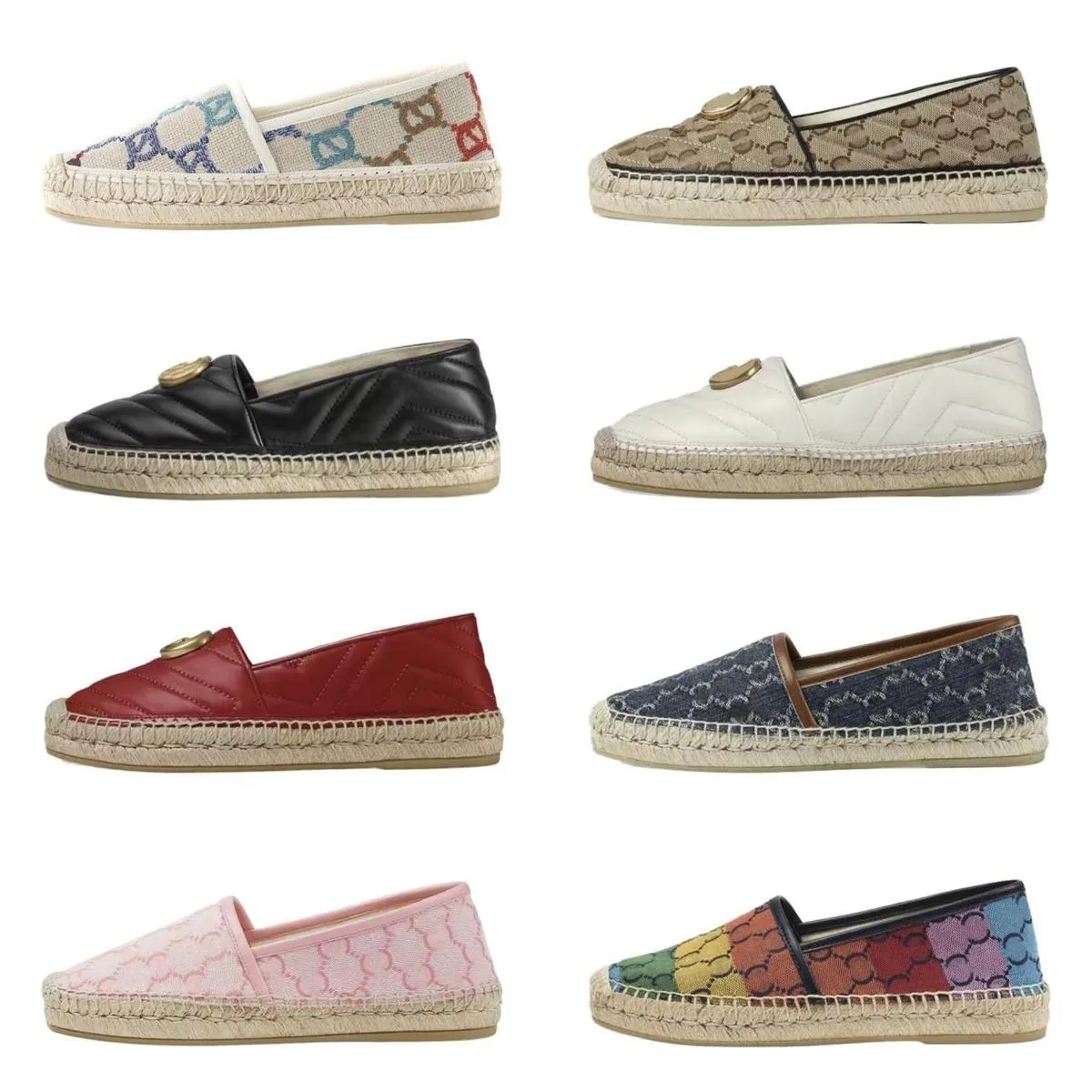 2024 Espadrilles Spring Autumn Designer Slippers Sandals Women Summer Slipper Ladies Flat Beach Half Fashion Woman Loafers Cap Toe Fisherman Sandal Slipper 35-40