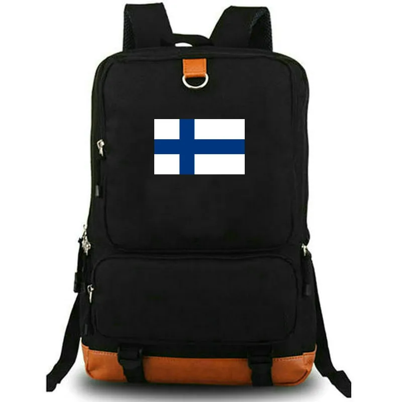 Finlândia mochila PHL Country Flag daypack Suomen tasavalta bolsa escolar National Banner Print mochila Lazer mochila Laptop day pack