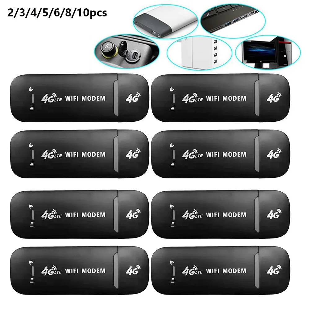 4G LTE Беспроводной USB-ключ Wi-Fi-маршрутизатор 150 мс Мобильный широкополосный модем Stick Адаптер для SIM-карты Карманная сеть 240113