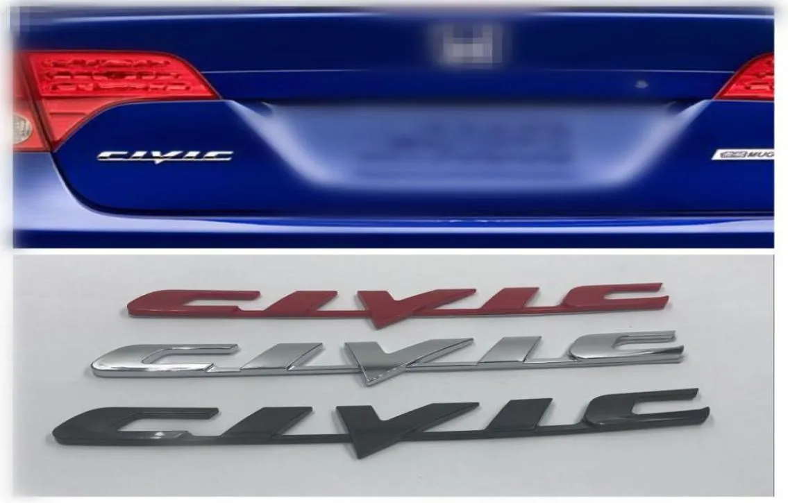 Badge autocollant avec Logo arrière de voiture Civic, nouveau Style, pour Honda Civic 20062013, plaque signalétique 3D, 8872812