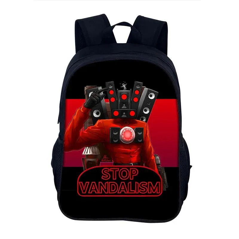 Väskor Skibidi Toalett Anime Mochila Unisex Studenter School Bag Backpack Cartoon Bookbag Laptop Rucks Outdoor Bag For Kids Presents