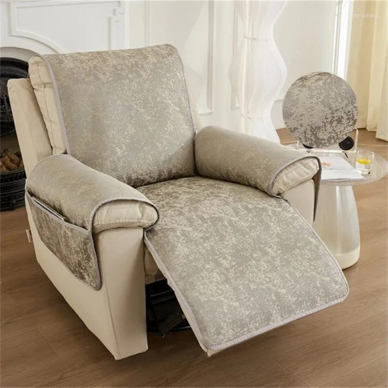 Chair Covers Thicken Luxury Recliner Cover Nordic Solid Color Single Sofa Cushion Non-slip Relax Lazy Boy Armchair Slipcover Home Decor