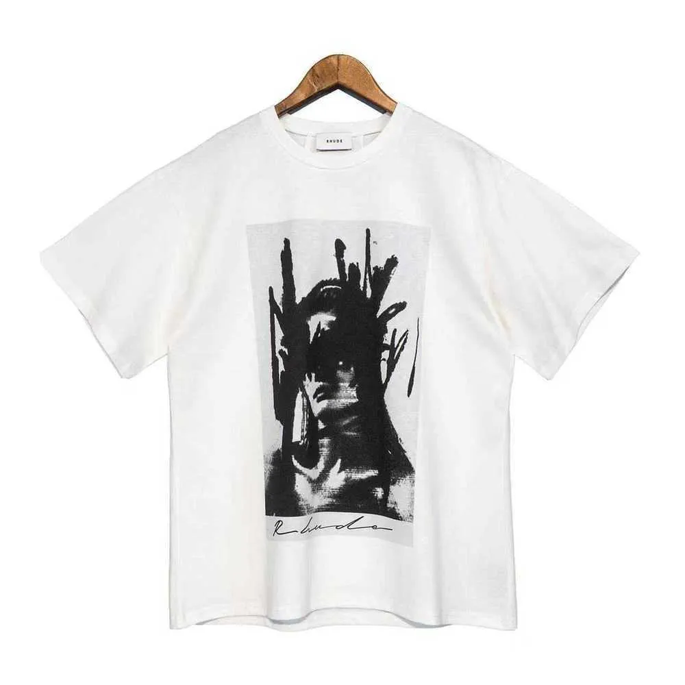 Men's T-Shirts 2024 Summer Rhude T shirt Mens Designer T Shirt Rhude Casual shirts Man Womens Tees Short Sleeves Top Sell Luxury Men Hip Hop clothes US SIZE S-2XL