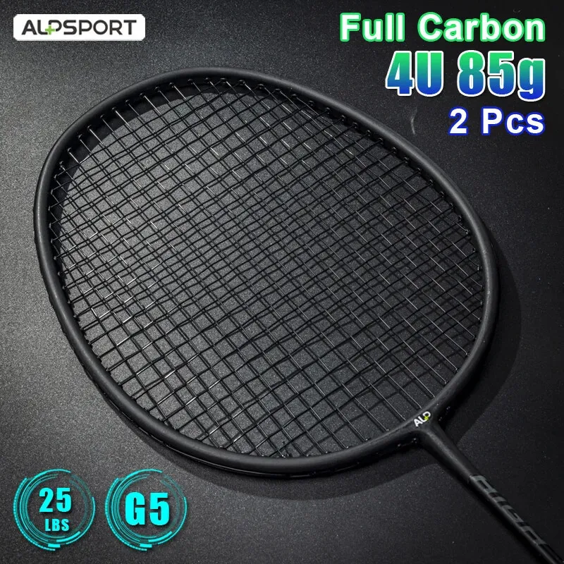 Alpsport Rr 4U G4 2 pièces/lot Original Super Offensif Max 25 lbs raquette de Badminton en fibre de carbone titane comprend un sac et une ficelle 240113