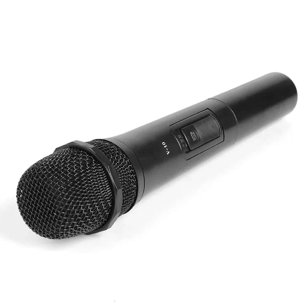 Microphone sans fil V10, motif de ramassage polaire cardioïde, portable pour karaoké, haut-parleur de parole 240113