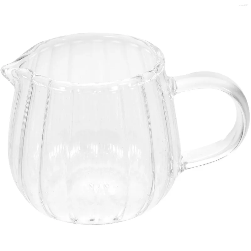 Ensembles de vaisselle Crémier en verre transparent Mini pichet à café lait pour café (60 ml)