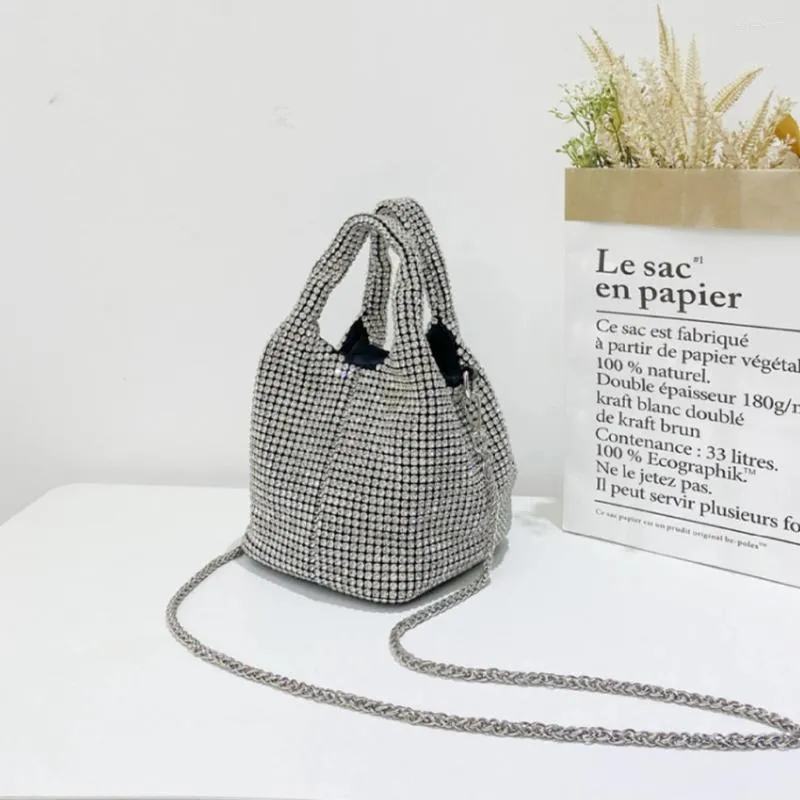 Evening Bags Women Bling Sparkle Purse Be Center Of Attention With Shiny Handbag Wide Applications Size Silver