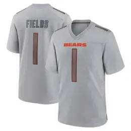 Justin Fields #1 ''Bears''MEN Atmosphere Fashion football Jersey Silver