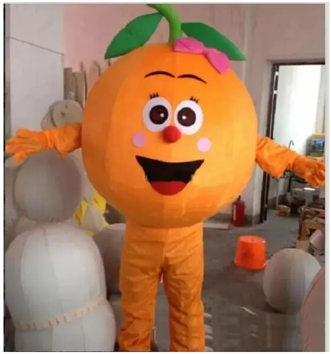 High quality Orange Durian fruit Mascot Costumes Christmas Fancy Party Dress Cartoon Character Outfit Suit Adults Size Carnival Easter Advertising Theme Clothing