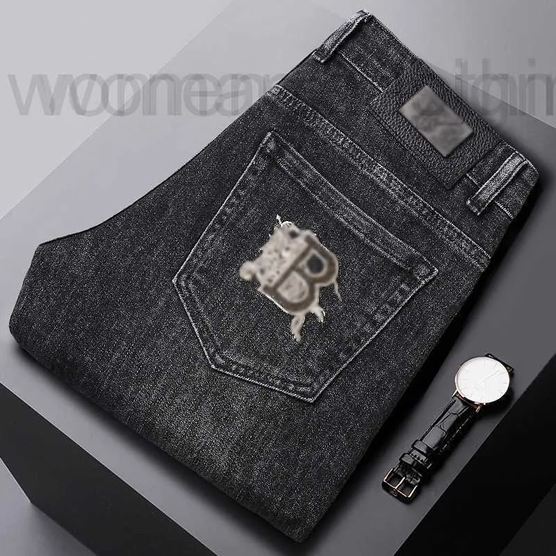 Designer Jeans pour hommes Designer européen automne et hiver nouveau Slim Fit petit pied élastique broderie mi taille haute mode pantalon épais 3OAJ FV7K