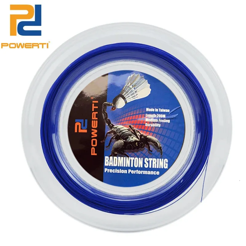 1 Reel- Powerti 0,69 mm BX95 Badminton Racket String NanoFibers Reel Badminton Training Racquet String 200m Soft Gym String 240113