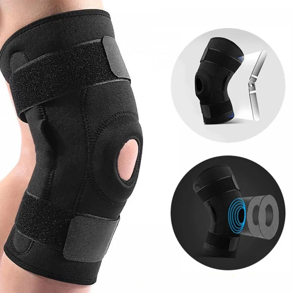 Support Kne Hängslen för Arthritis 1st Boxning Tennis Badminton Fitness Cycling Knee Support för att driva Sport Workout Gym Accessories