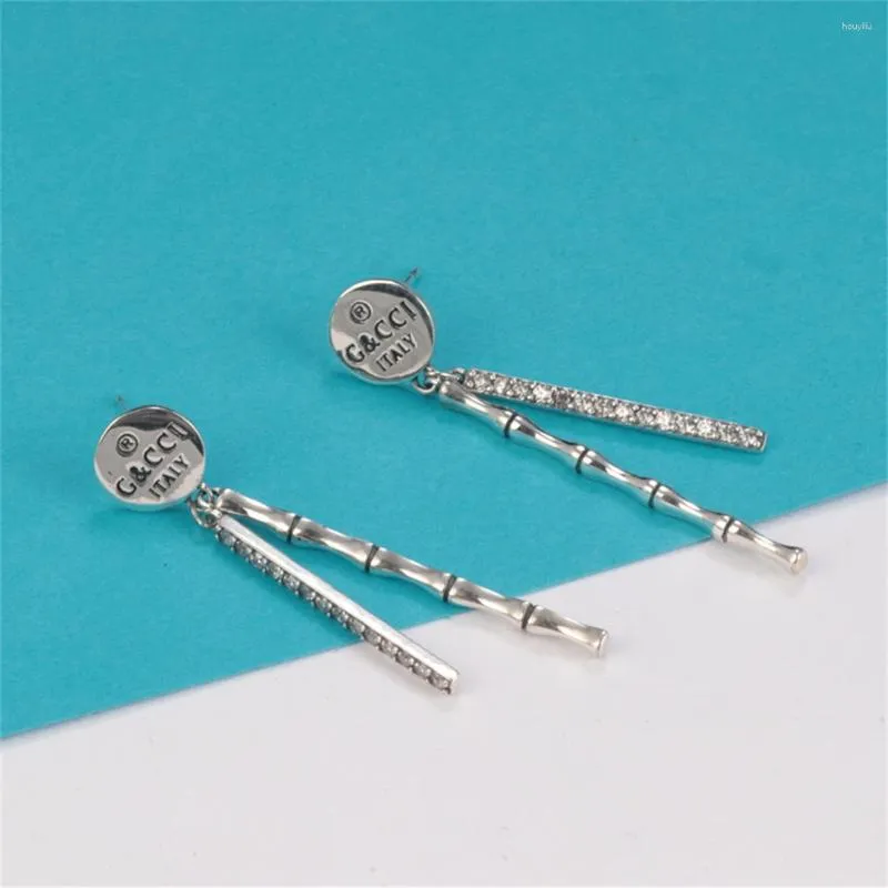 Baumelnde Ohrringe MeiBaPJ Echt S925 Sterling Silber Bambus Joint Feine Mode Hochzeiten Schmuck Für Frauen SY