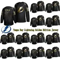 Custom  Bay Lightning Golden Edition Jersey 91 Steven Stamko 86 Kucherov 77 Hedman Any Name Any Number Hockey Jerseys