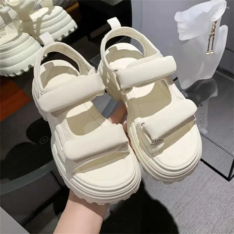 Sandals Slip Resistant Number 35 Designer Women's White Sports Shoes Flip Flops Slide Sneakers Trainners Fat Models Items