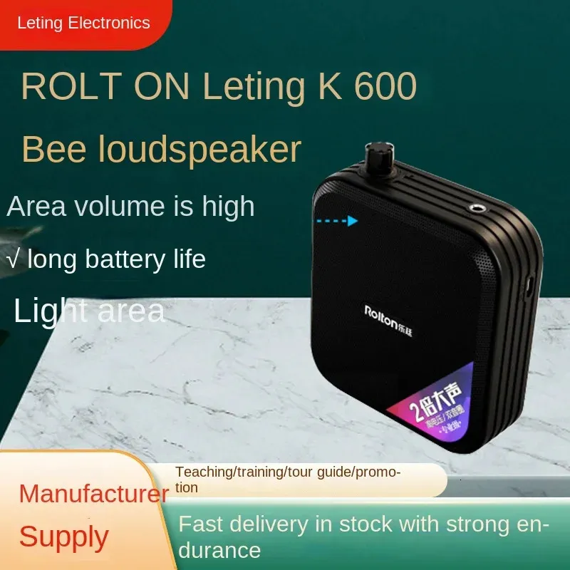 Rolton K600 petite abeille filaire haut-parleur Portable amplificateur d'enseignement Promotion extérieure haute puissance 240113