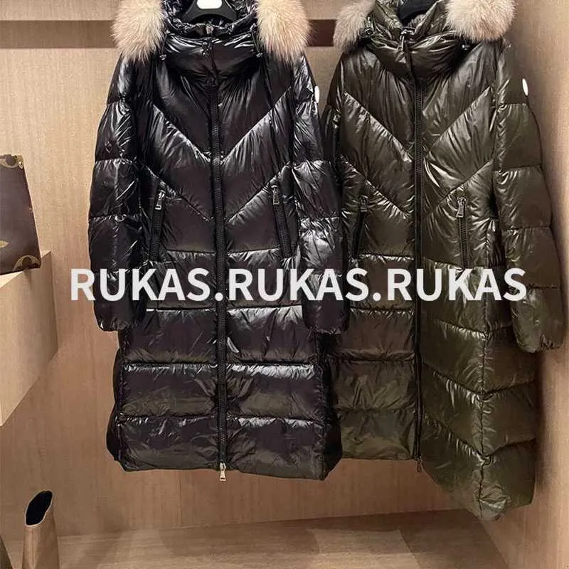 Damskie Down Parkas designer płaszcz długi z kapturem zagęszczony zimowy stylowy duży zamek błyskawiczny 8BMz