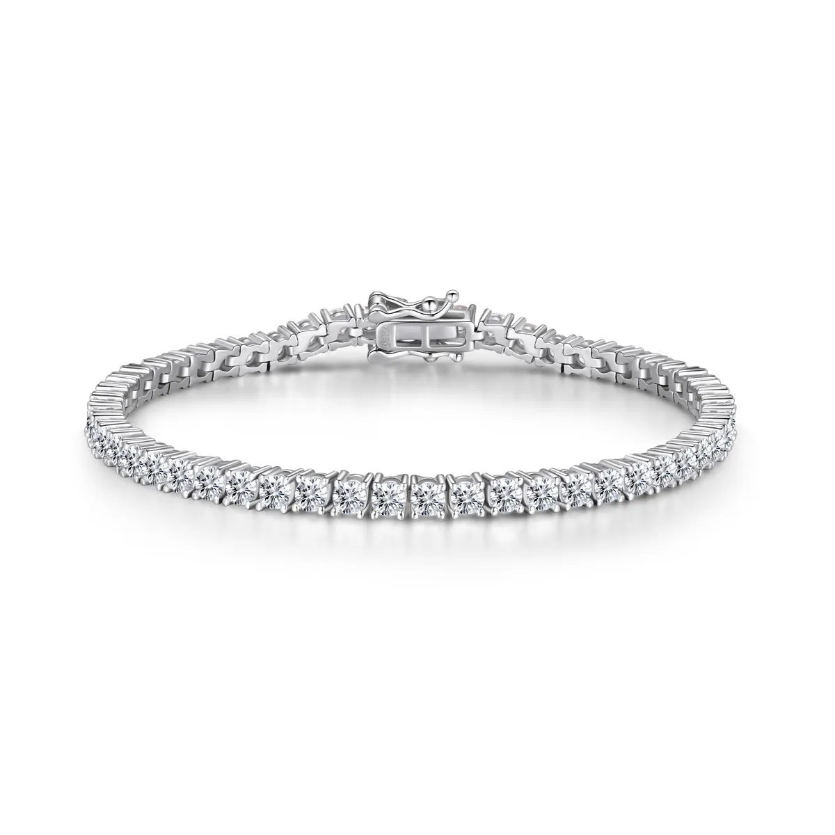 Designer New Light Luxury Niche Delicate Ins Wind Bracelet Female Full Diamond S925 Sterling Silver Advanced Sense Tennis Chain