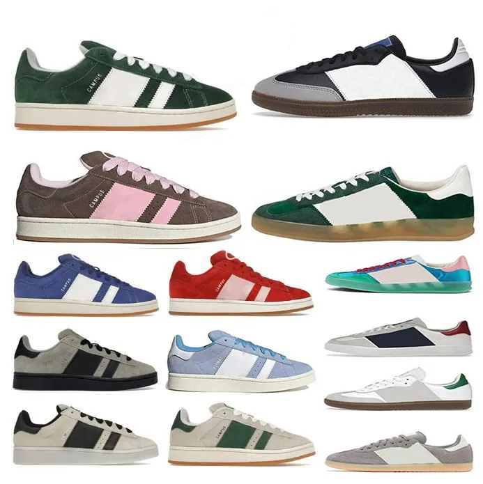 Luxury designer shoes Campus 00s Suede Sneakers Dark Green Cloud Wonder White Valentines Day Semi Lucid Blue Ambient Sky Gazelle men women trainer casual shoes