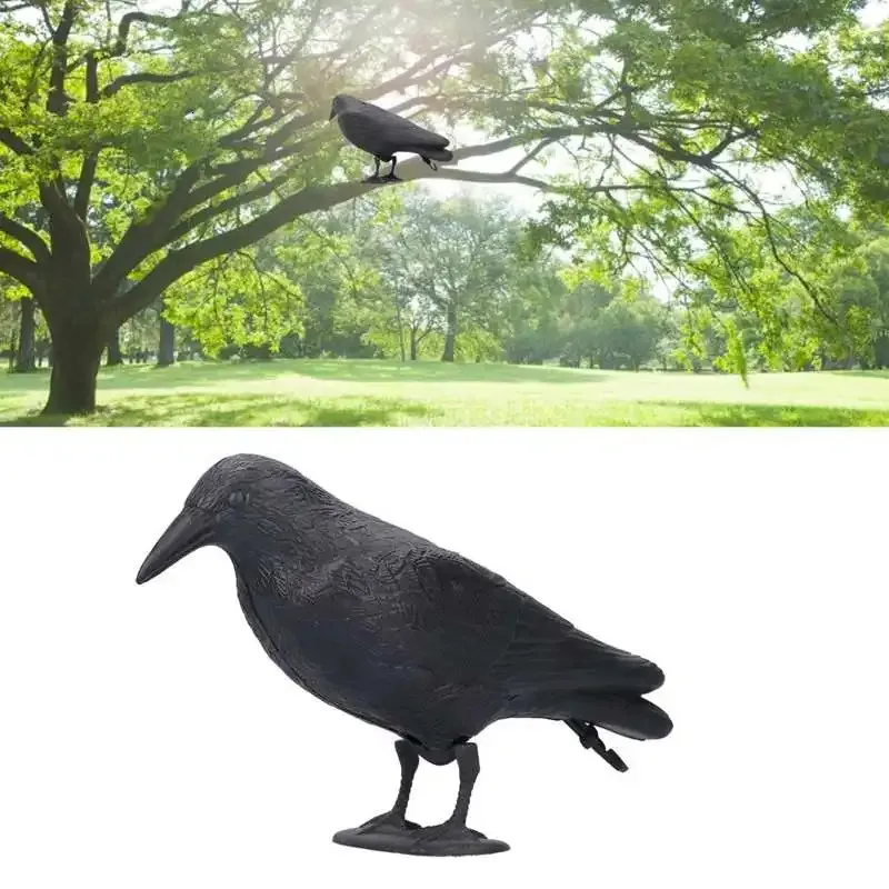 Plastic Crow Hunting Decoys Garden Bird Deter Scarer Scarecrow Mice Pest Control Deterrent Repeller Decor For Bird Control 240113