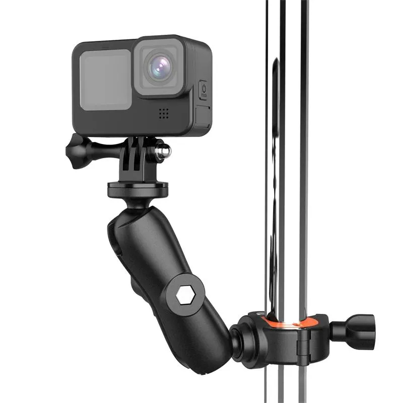 カメラモーターサイクルバイクハンドルバー用GoProヒーロー10 9 8 Insta360 1つのX2 RSスポーツカメラ調整可能なクランプホルダーアクセサリー