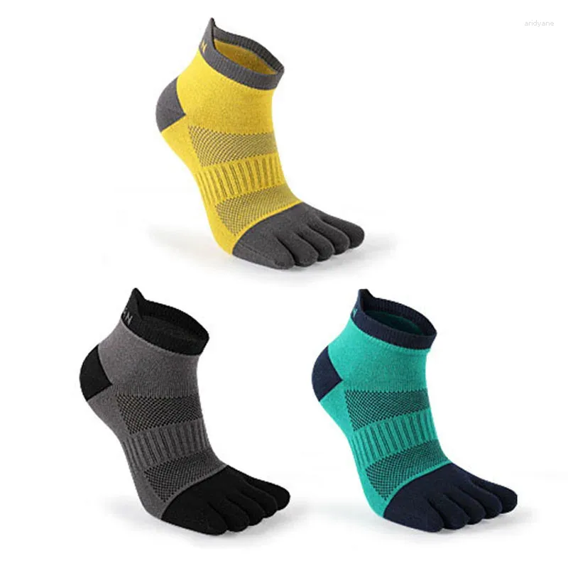 Men's Socks 5 Pairs Cotton Breathable Sweat-absorbing Five Finger Anti Friction Backrest Split Toe Women's Sports EU 38-44