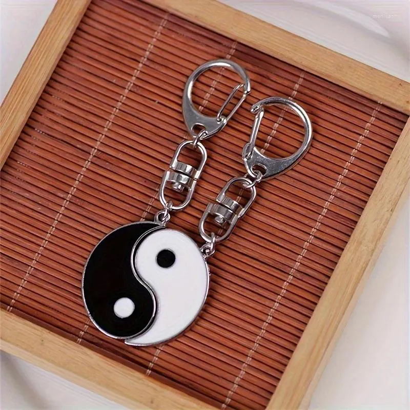 Llaveros 1 par de moda Tai Chi llavero para hombres Yin y Yang pareja regalos del día de San Valentín