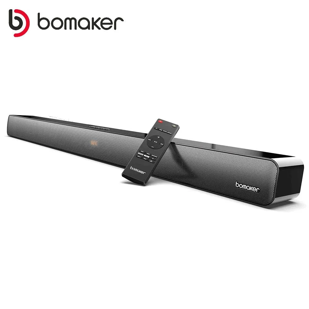 Högtalare Bomaker 100W TV Sound Bar Wired Wireless Bluetooth Home 9 Eqs/Deep Bass/CEC Remote/3D Surround Soundbar PC Theatre TV Högtalare