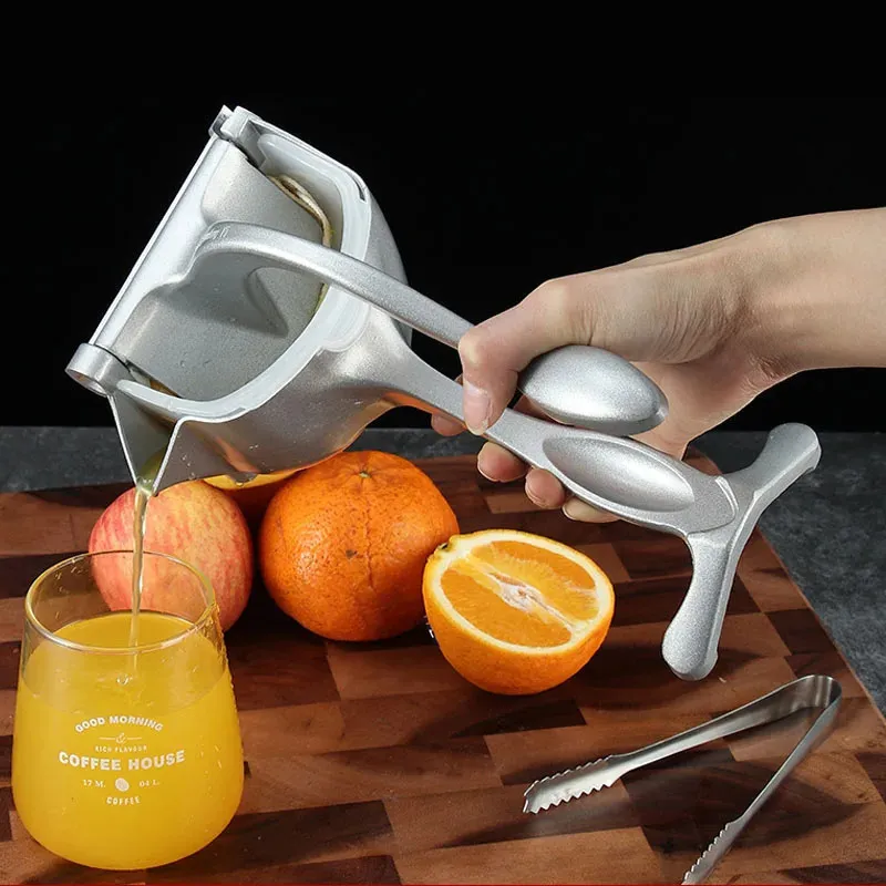 Manuell juice squeezer aluminiumlegering handtryck juicer granatäpple orange citron sockerrör kök bar fruktverktyg acce 240113