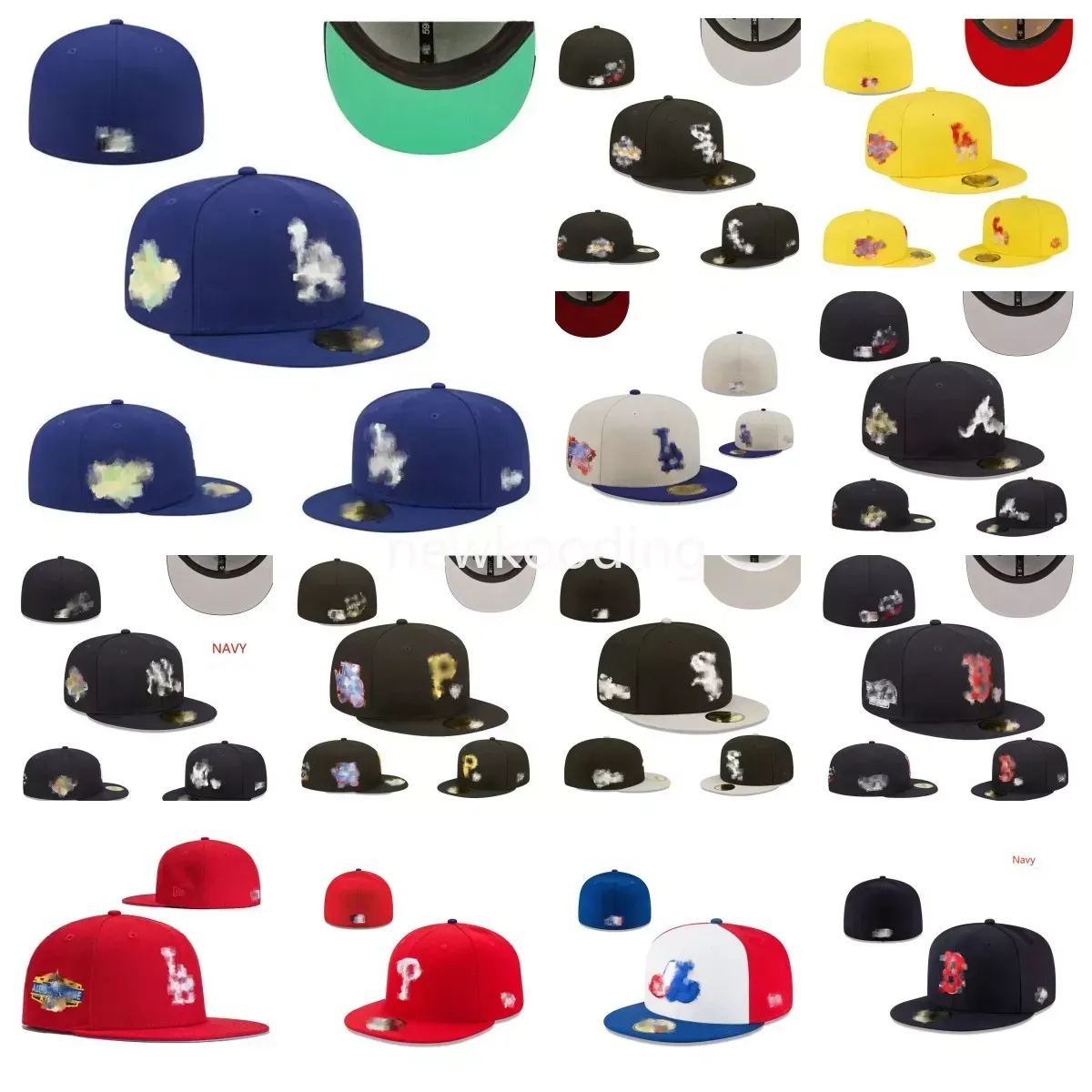 القبعات المركبة بالجملة Snapbacks قابلة للتعديل قبعات baskball جميع شعار الفريق في الهواء الطلق الرياضية Chrome Heart Embroidery Casquett