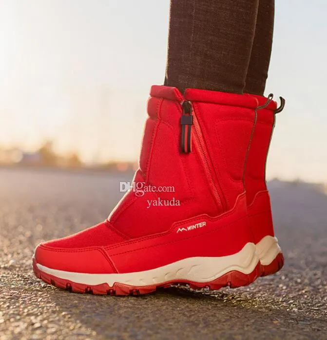 bottes de neige femmes épaissies hommes femmes avec isolation en peluche anti-dérapant imperméable hommes tube court grandes chaussures en coton chaussures de sport dhgate discount mode