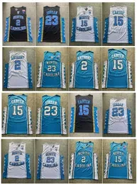 North Carolina Tar Heels Vince Carter Cole Anthony 23 Michael Jor Jerseys Black White Blue Size S-XXL