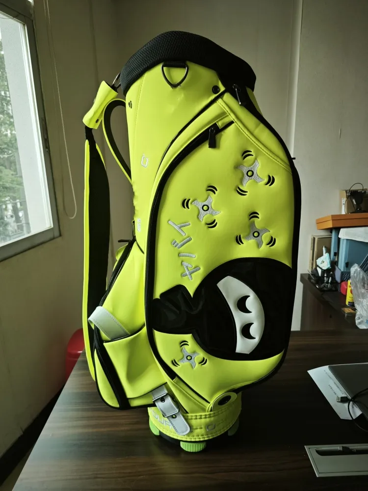 Carrello Borse da golf di grande capacità modello Ninja Borse in edizione limitata Borsa impermeabile multifunzionale in pelle abrasiva Contattaci per ulteriori immagini