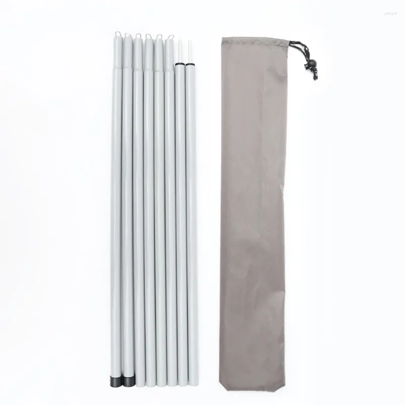 Tents And Shelters 8pcs 43cm Tent Awning Pole Folding Metal Tube Canopy Rod Outdoor Camping Accessories For Shelter Tarpaulin