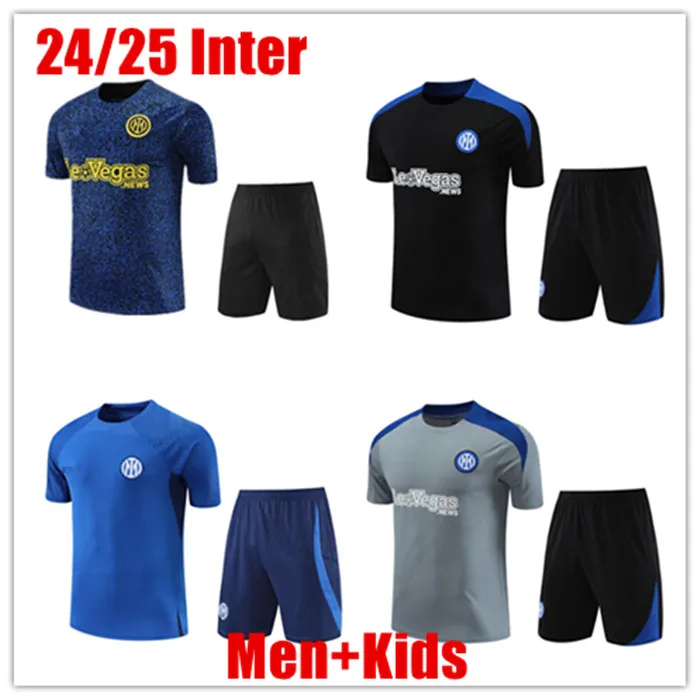 2024 Inter TRACKSUIT milan maglie LAUTARO calcio MILANO Felpa tuta da allenamento chandal futbol 2023 milan camiseta DE FOOT inter Maniche corte Abbigliamento sportivo top