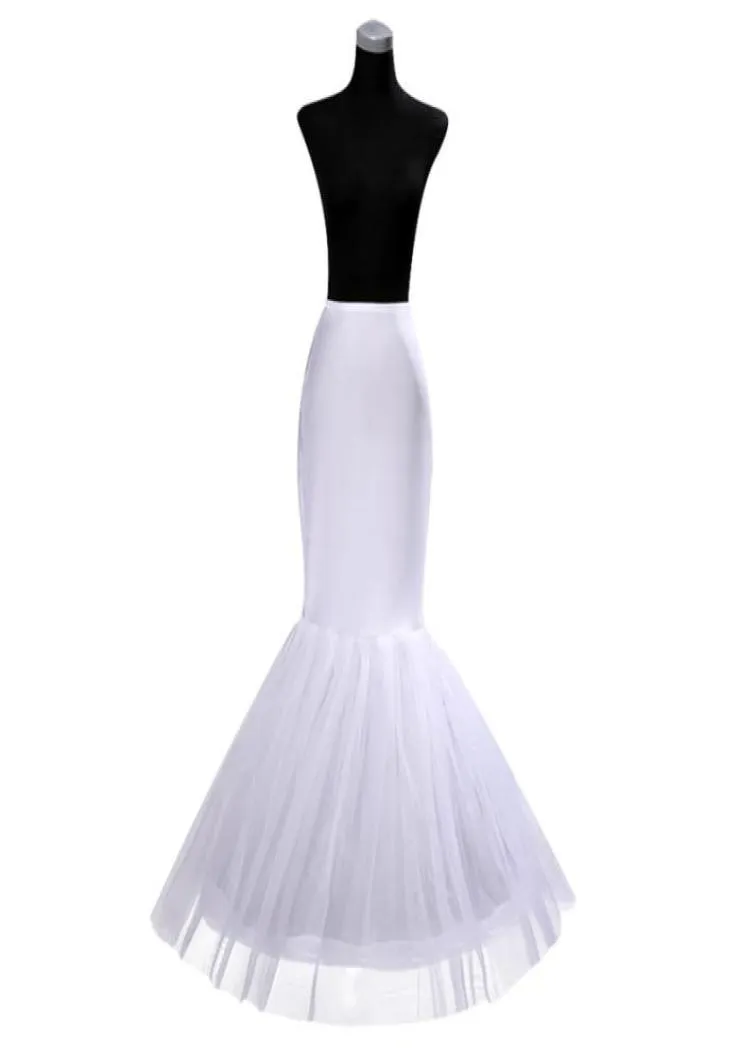 Günstiger One Hoop Petticoat Crinoline für Meerjungfrauen-Hochzeitskleider Volants Trompete Unterrock Meerjungfrau Petticoat Slip Bridal Acces9469607