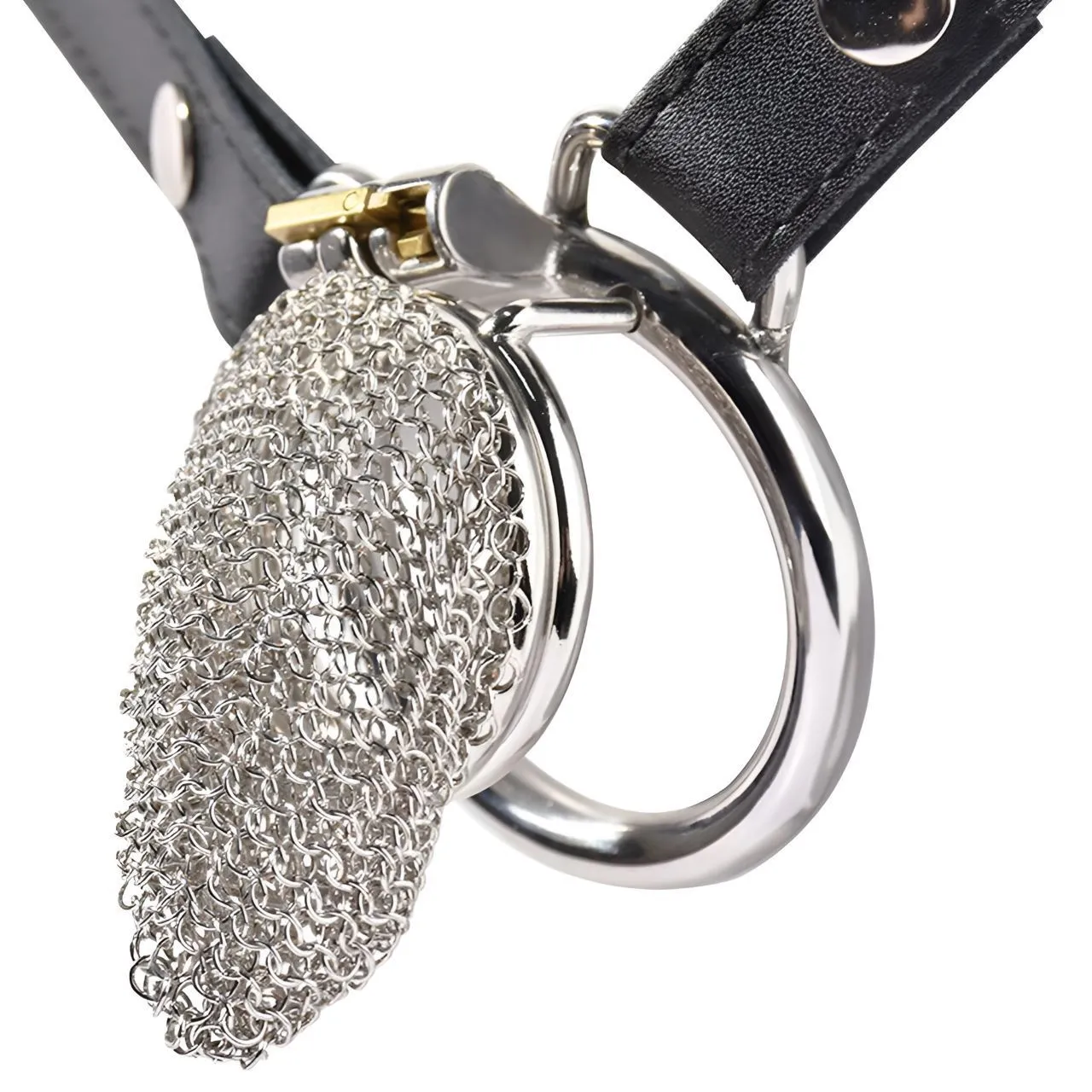 Gauze Chastity Lock Men's Wear Set Chain Metal CB Lock Soft Nail Tight Hole Chastity Lock Sex Products