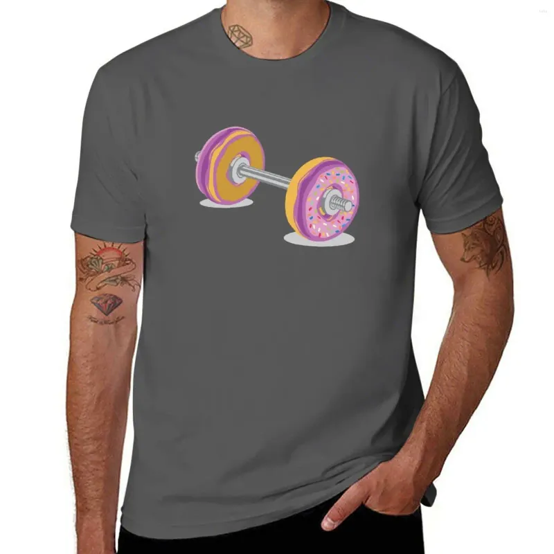 Polo's voor heren Donut Barbell T-shirt Zwart T-shirt Grote maten Tops Oversized grafische T-shirts voor heren Grappig