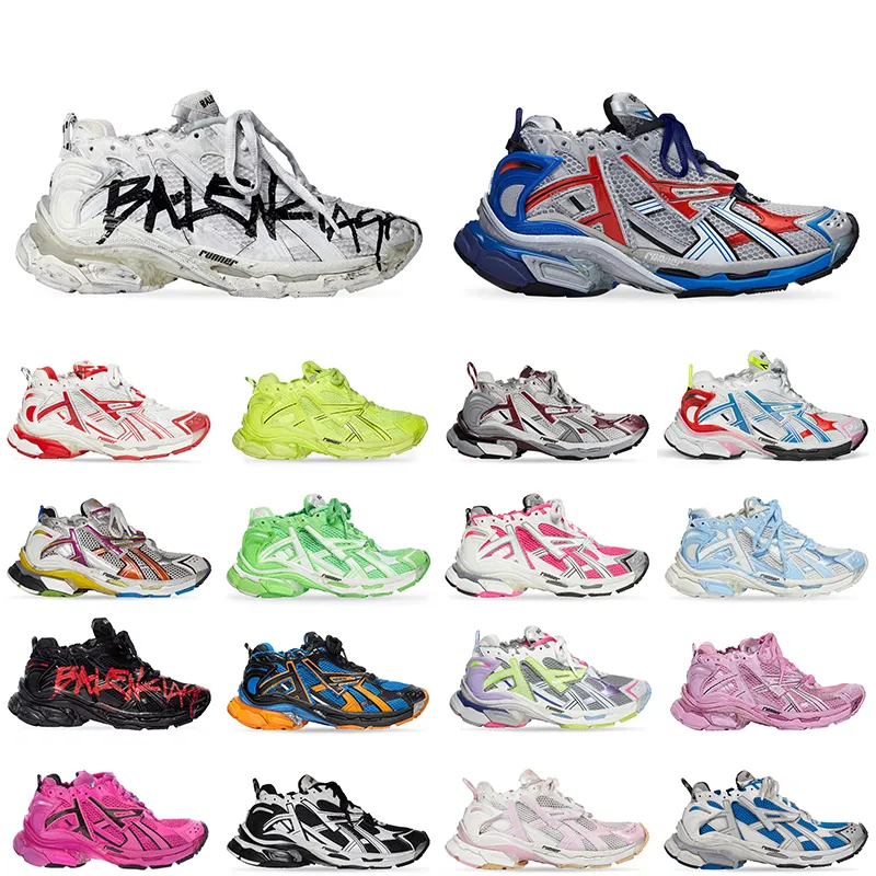 Tracks Track Runners 7.0 Designer-Schuhe für Damen und Herren, Graffiti, Schwarz, Fluo, Grün, Burgunderrot, Leder, frei, Grau, Helllila, Neongelb, Weiß, große Sneaker-Trainer