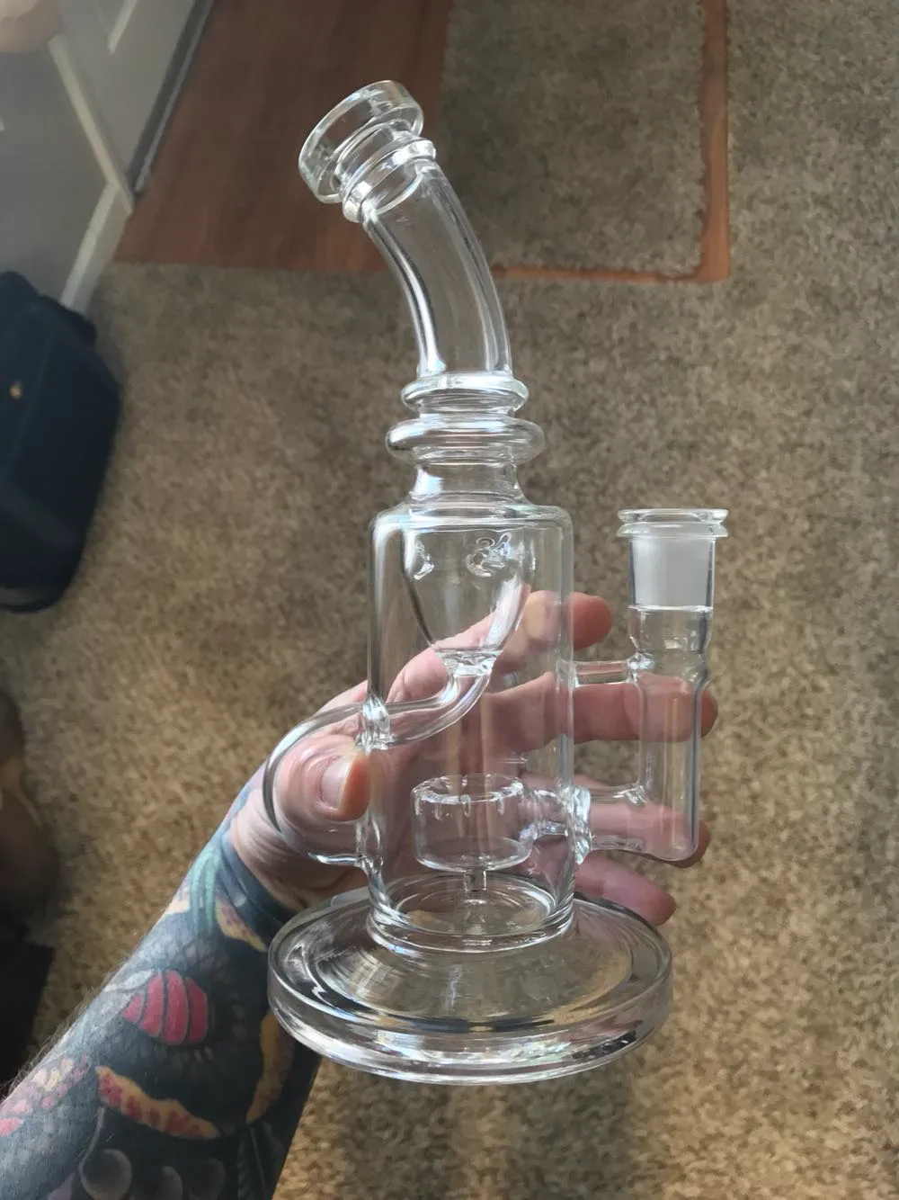 2024 nouveaux narguilés de 10 pouces de hauteur Klein verre bong Dab Rig plates-formes pétrolières lunettes recycler fumer conduite d'eau bongs fonctionnels bol joint 14 mm verre d'épaisseur